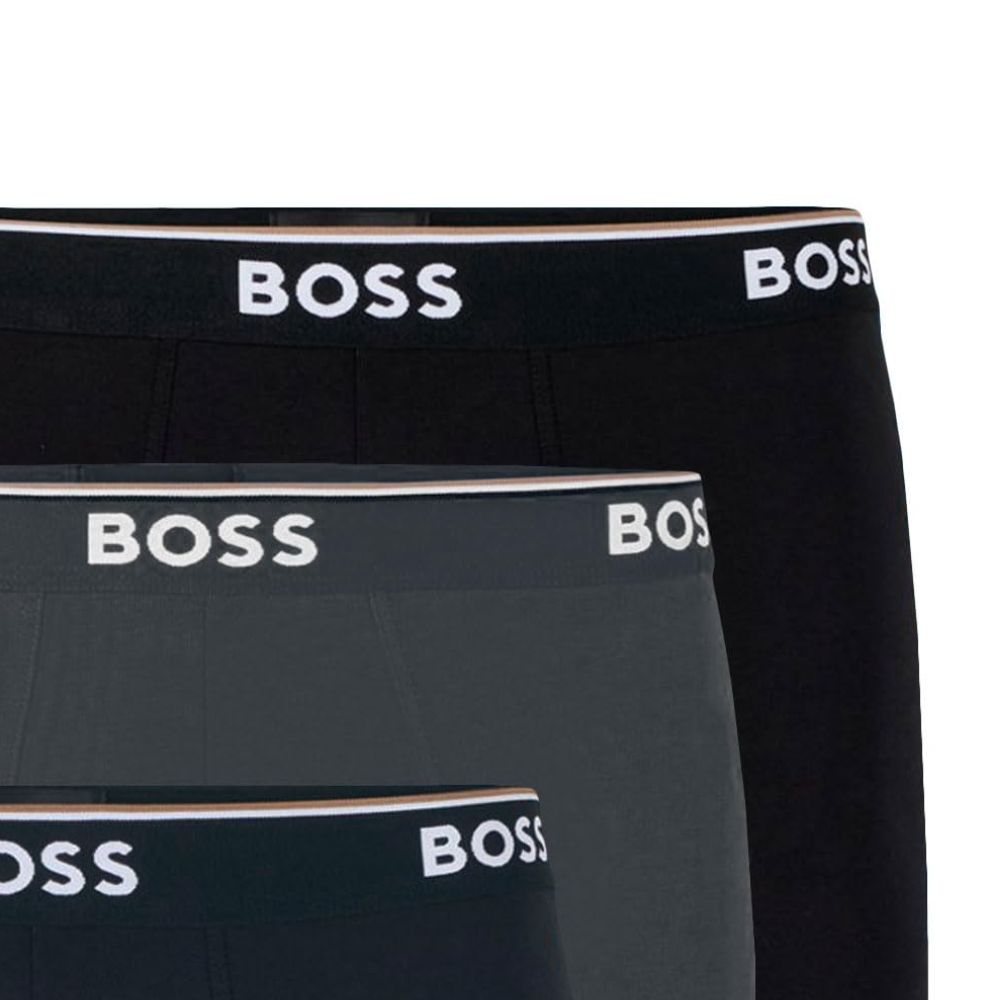 BOSS Herren Boxershorts (3er-Pack): Cotton Stretch, Logo-Bund