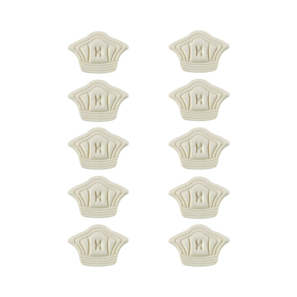 Fersenpolster (5 Paar-10 Stück): Verstellbare Einlegesohlen für Sportschuhe, Fersenprotektor, Schuhpads (Beige)