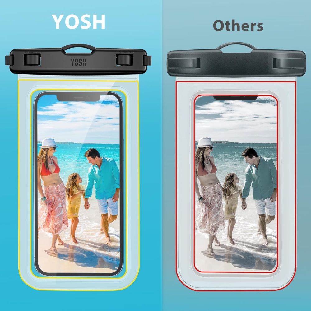 Wasserdichte Unterwasser Handyhülle (2er-Pack) passend für Smartphones bis 6,8 Zoll | Kristallklar