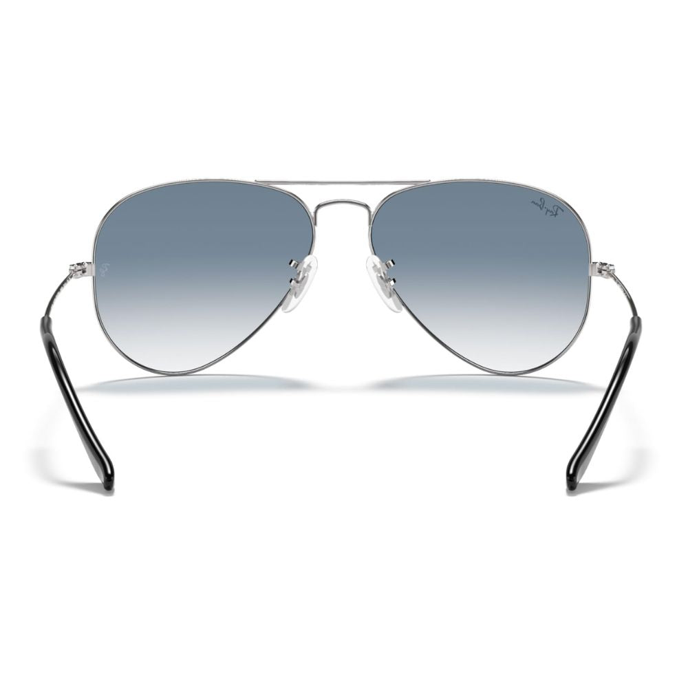 Ray Ban 'Aviator' sunglasses for men: silver frame, blue gradient lenses