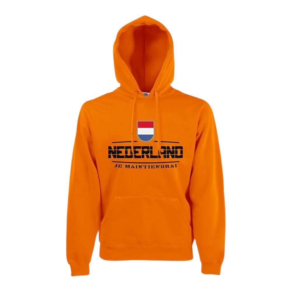 Niederlande Fan Hoodie | Premium Flex-Aufdruck - Kapuzenpullover in Orange