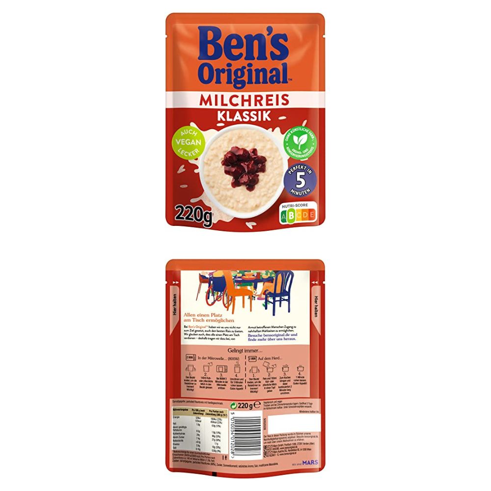 BEN'S ORIGINAL™ Express Milchreis Klassik (6x220g): In nur 5 Minuten