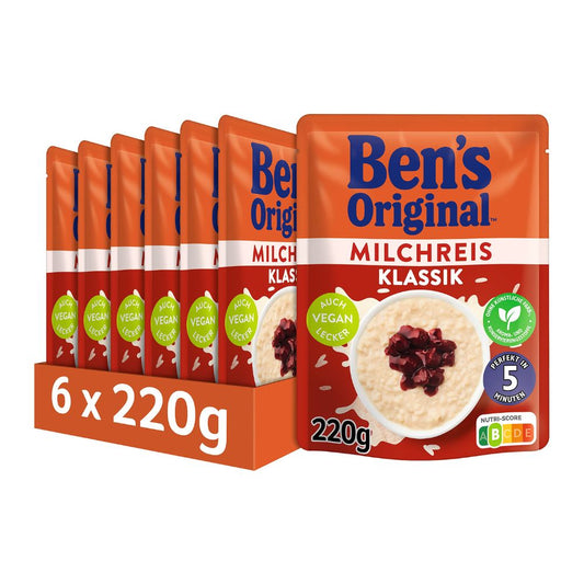 BEN'S ORIGINAL™ Express Milchreis Klassik (6x220g): In nur 5 Minuten