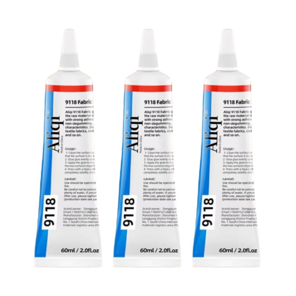 Extra Starker Stoffkleber (60ml): Wasserdicht & Vielseitig für Textilreparatur (3 Stück)