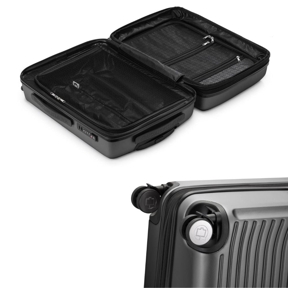 HAUPTSTADTKOFFER 'Mitte' Hartschalen Reisekoffer-Set (3-teilig): ABS, TSA | Graphite