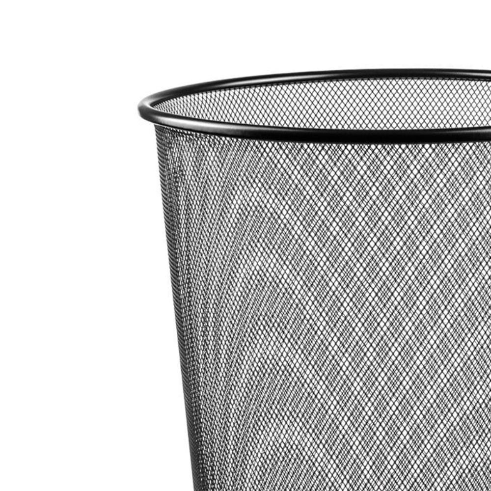 Wire wastepaper bin | Ideal for the office - Height: 34cm x 18 liters (black)