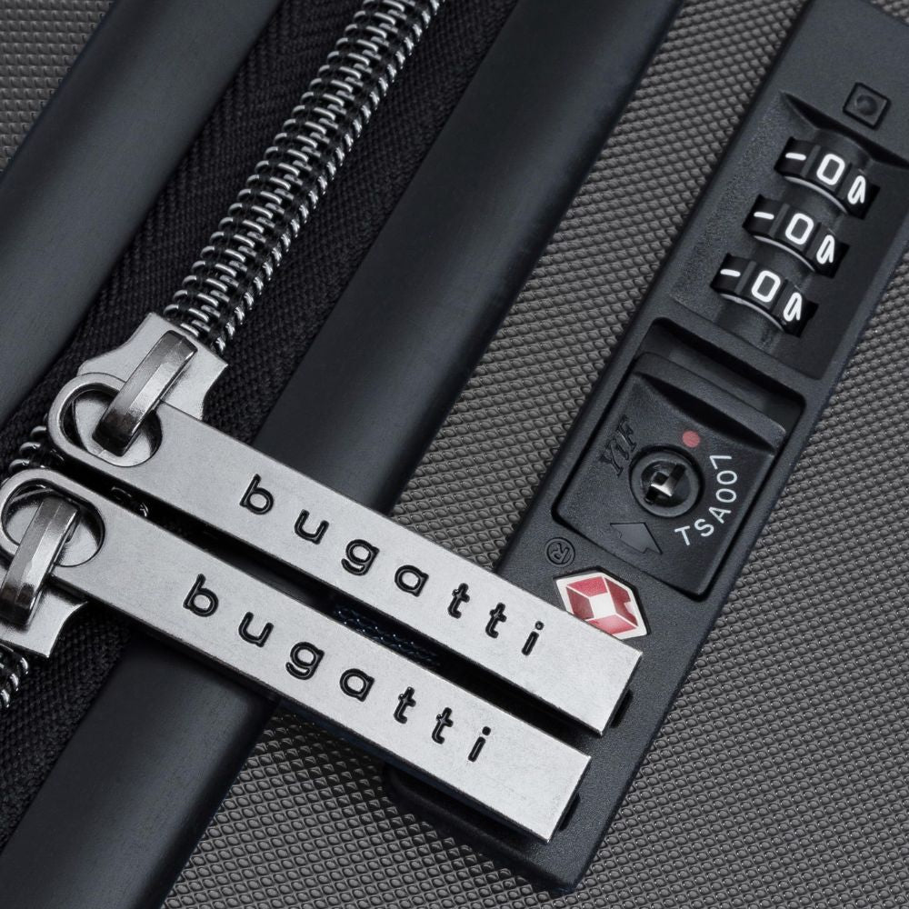 BUGATTI 'Valencia' hard-shell travel suitcase set (3 pieces): ABS material, TSA lock