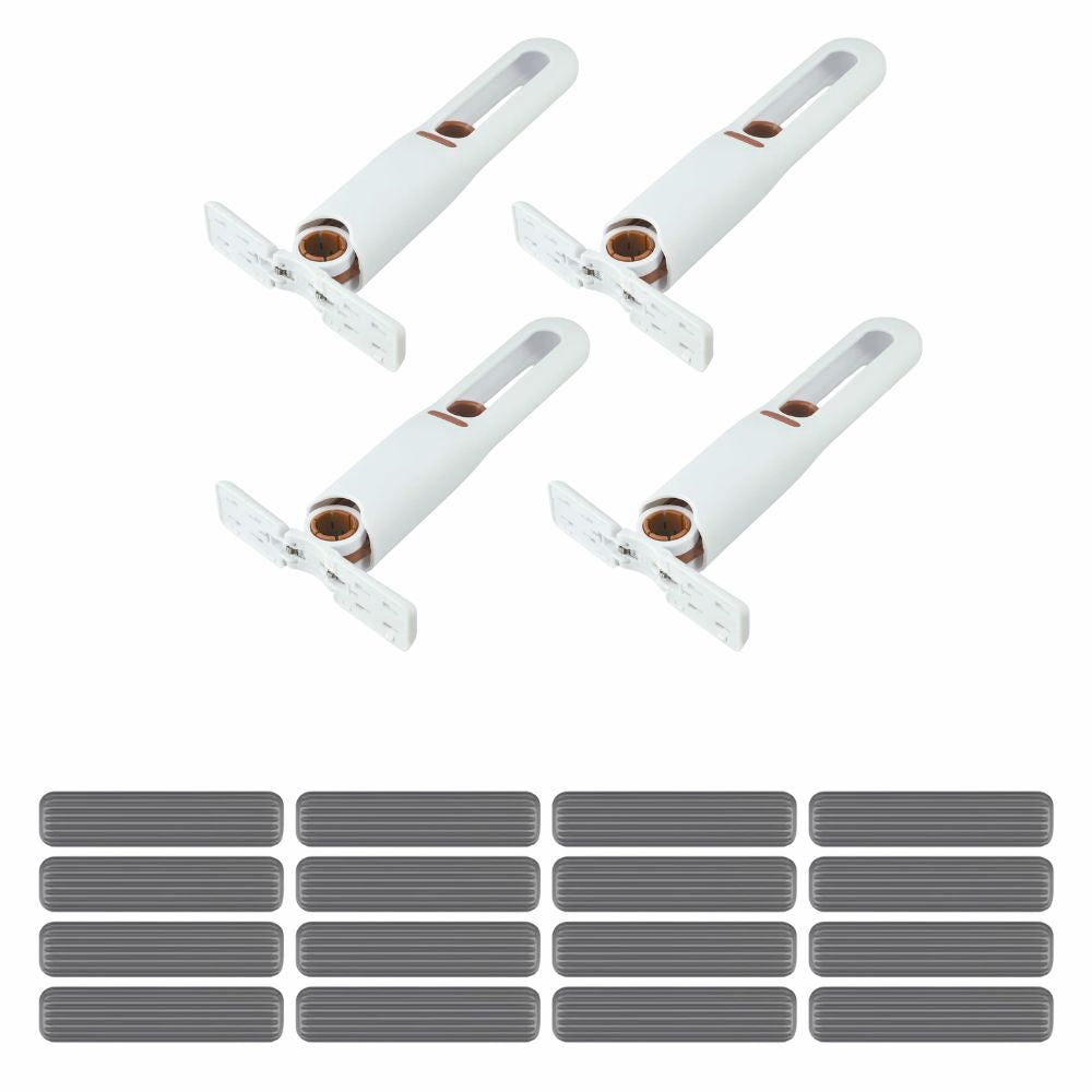 Mini Squeeze Mop™ | Selbstpressender Faltmopp für Haushalt, Küche und mehr (4 Griffe + 16 Mop)