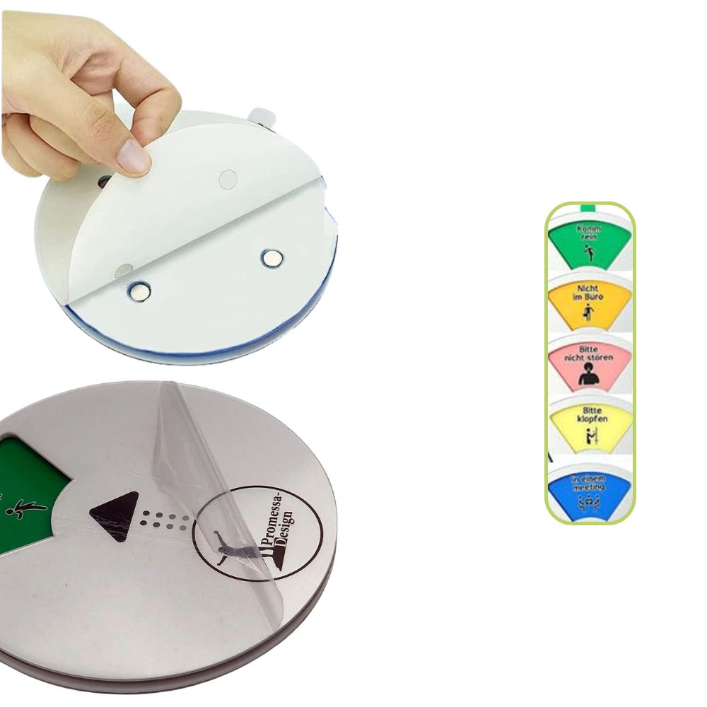 PLEASE DO NOT DISTURB sign | Round VACANT-OCCUPIED board (Gray - 15cm)