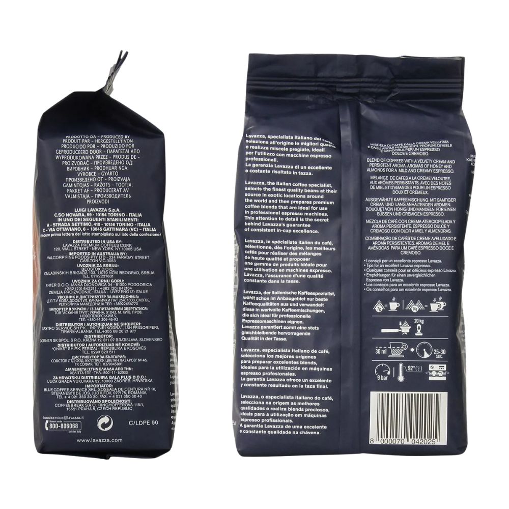 Lavazza Super Crema Espresso Kaffeebohnen (18x1kg): Intensiv, Cremig & Ausgewogen