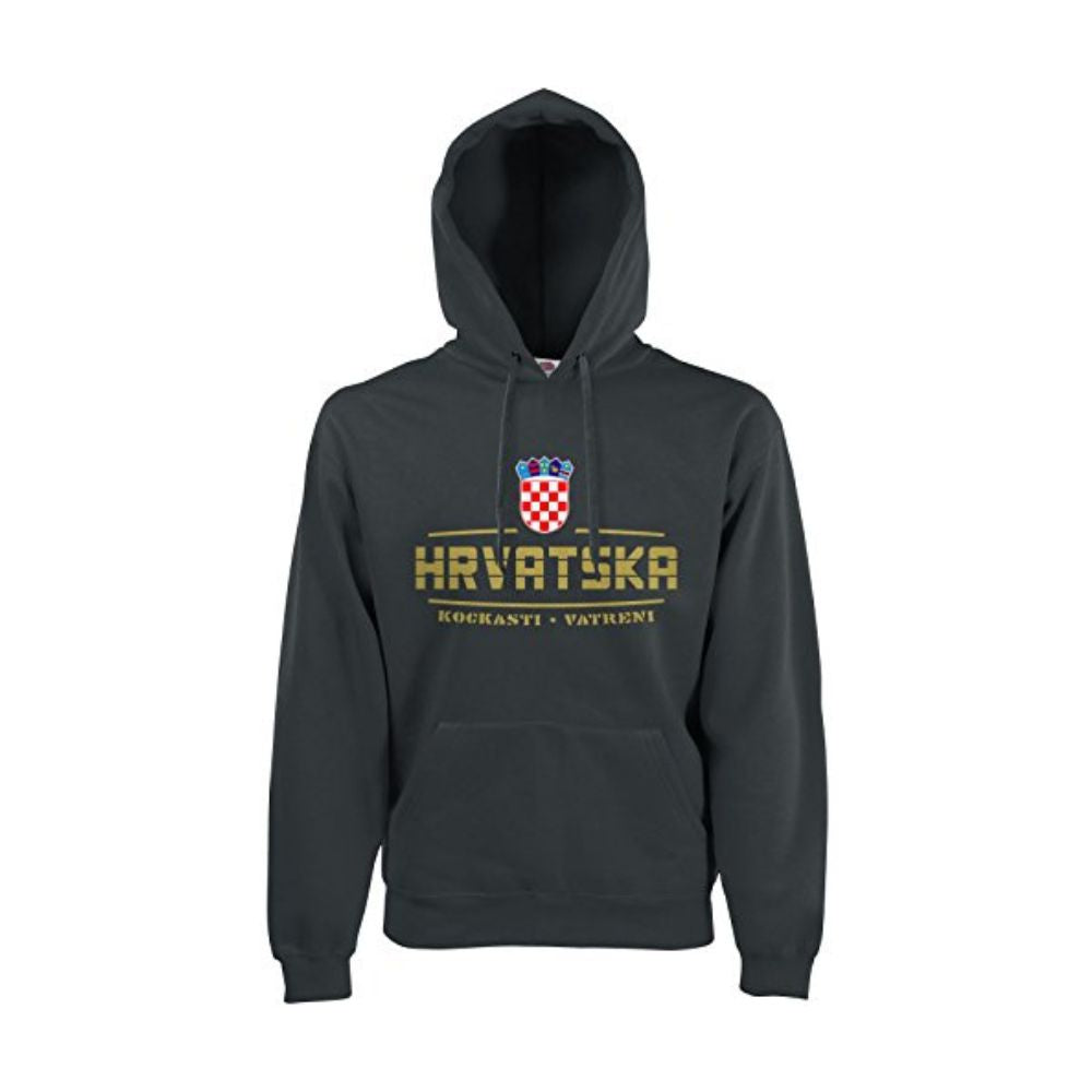 Kroatien 'HRVATSKA' Fan-Hoodie | Kapuzenpullover für Herren, Damen