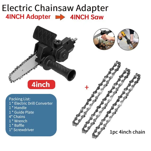 4/6-Zoll-Elektrobohrer umgerüstet zur elektrischen Kettensägen-Adapterwerkzeug-Set11