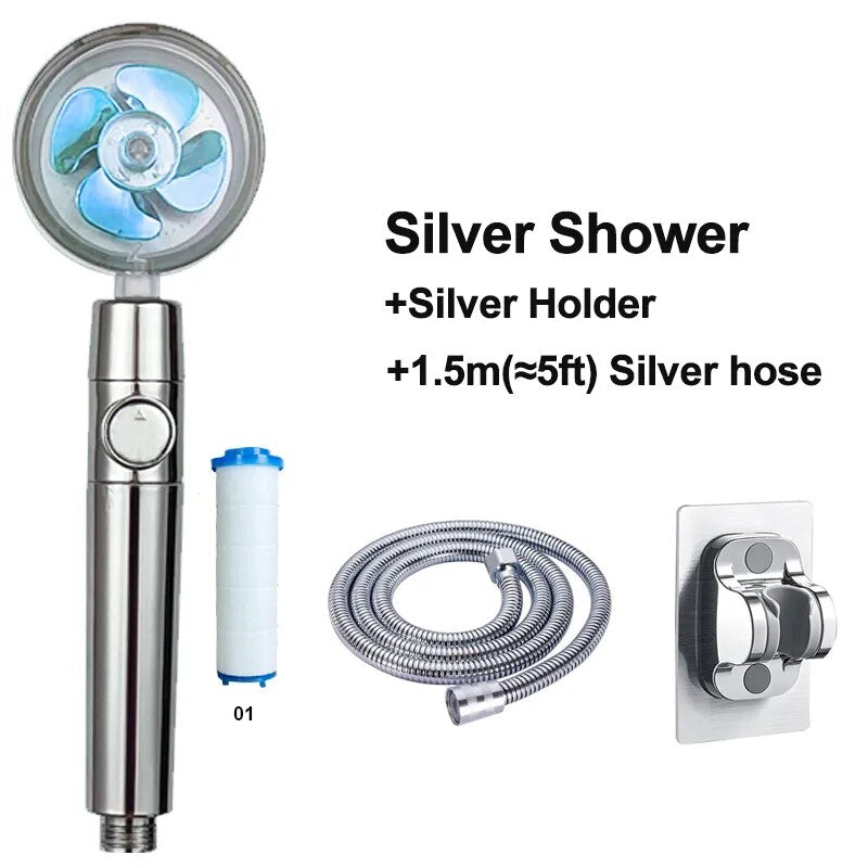 Propeller Hochdruck Duschkopf mit 360° Rotationsfunktion9