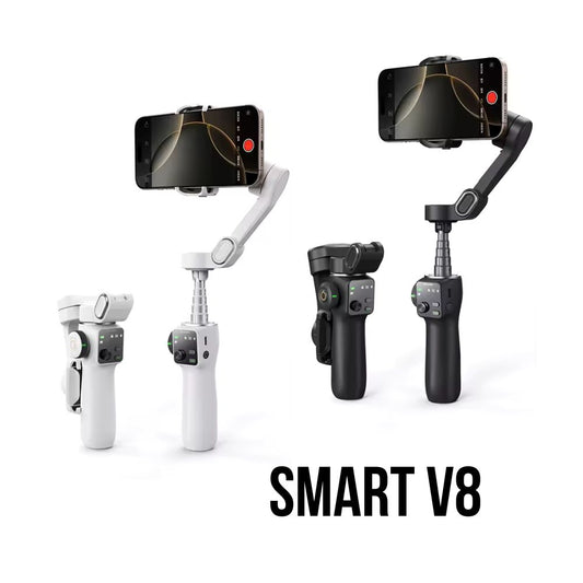 AOCHUAN 'Smart V8' 3-Achsen Handheld-Gimbal-Telefonstabilisator mit Verlängerungsstange | 8.0 Anti-Shake und AI Face Tracking