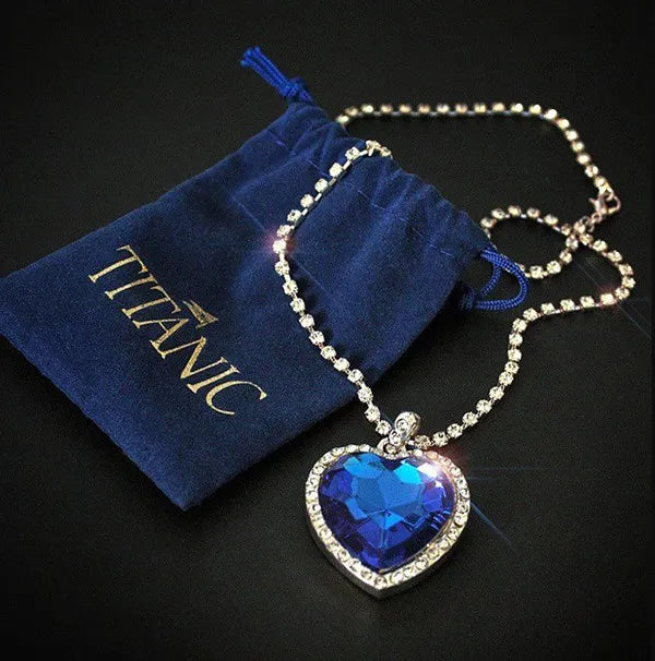 TITANIC Heart of Ocean-Kette mit Kristall-Anhänger für elegante Ausstrahlung