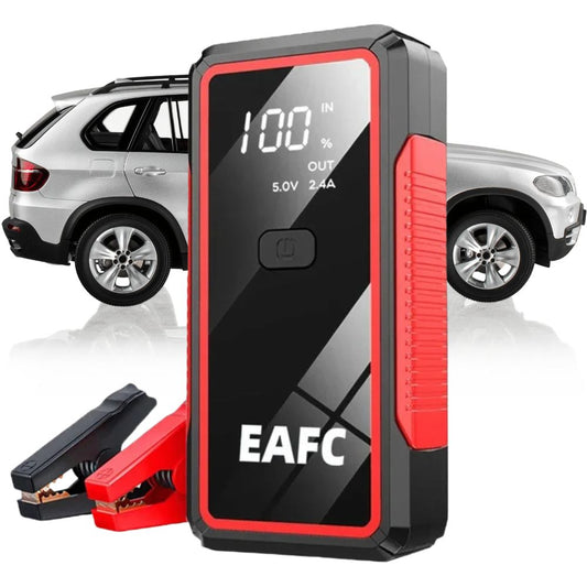 2000A Starthilfegerät (12V) mit Powerbank für Benzin- & Dieselfahrzeuge - Tragbar, Kompakt