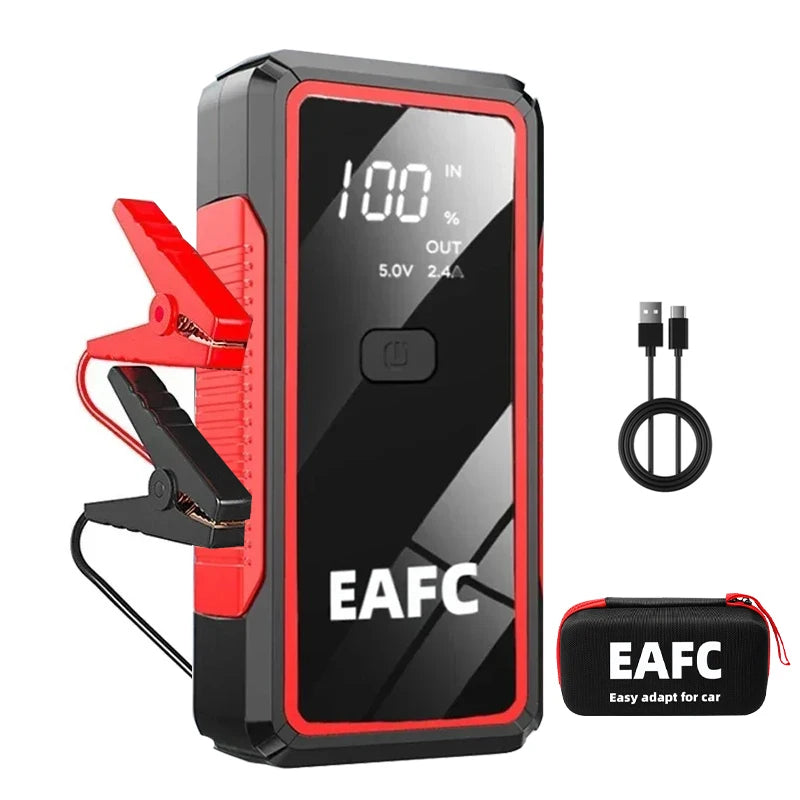 2000A Starthilfegerät (12V) mit Powerbank für Benzin- & Dieselfahrzeuge - Tragbar, Kompakt