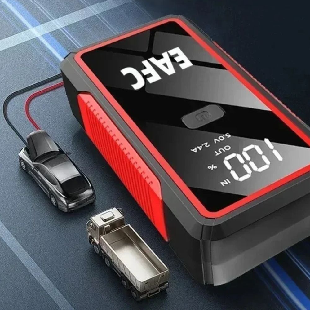 2000A Starthilfegerät (12V) mit Powerbank für Benzin- & Dieselfahrzeuge - Tragbar, Kompakt