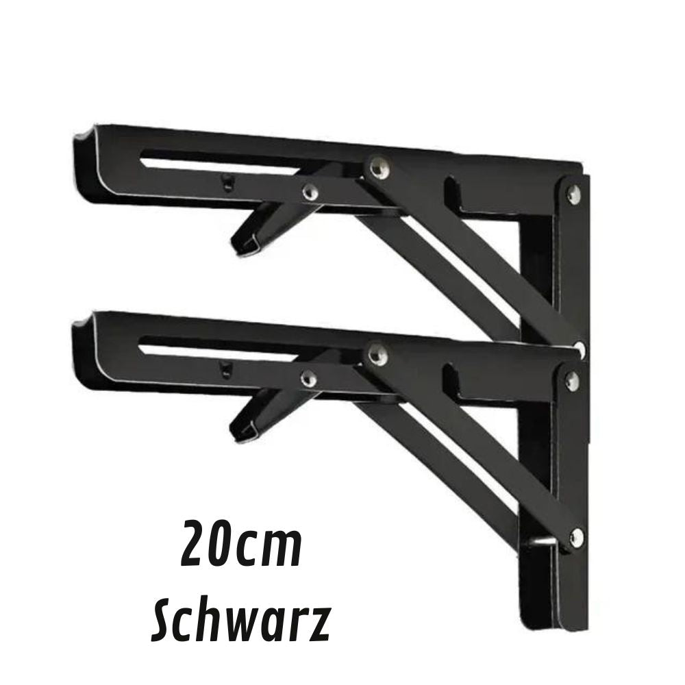 2-Piece Set of Foldable Heavy-Duty Brackets for Shelves | Foldable Wall Brackets