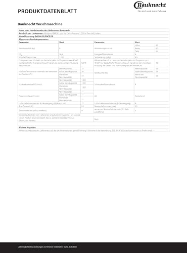 Bauknecht (B6R 88 SILENCE DE) Waschmaschine (8kg) inkl. Dampffunktion: Supreme Silence, ZEN-Motor