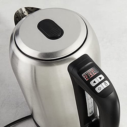 Amazon Basics Edelstahlwasserkocher (1,7L) mit Digitalanzeige und Warmhaltefunktion