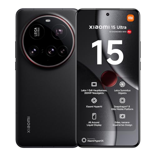 Xiaomi 15 Ultra Smartphone (16GB RAM + 512GB Speicher): 200MP Leica Kamera, Snapdragon 8 Elite, 5410mAh
