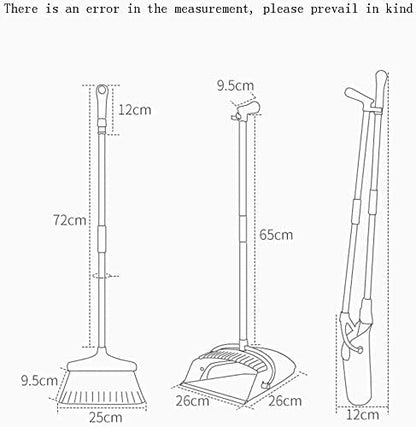 Besen und Kehrschaufel-Set | Combo mit 137cm Langem Griff für Küche, Haushalt