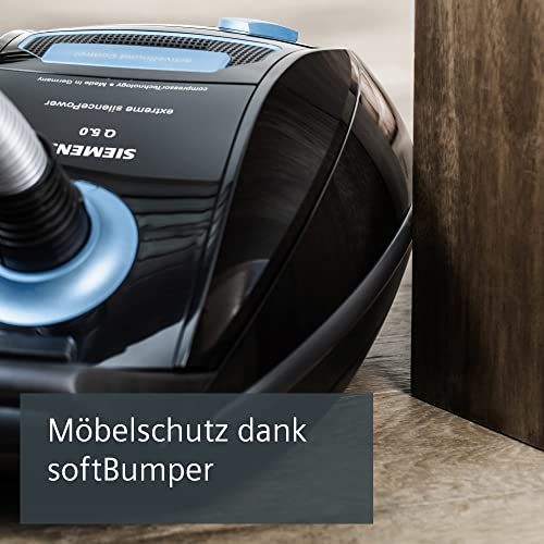 Siemens Staubsauger VSQ5X1230 (Q5.0) mit Beutel: 850W, Extreme Leise, Hygiene-Filter