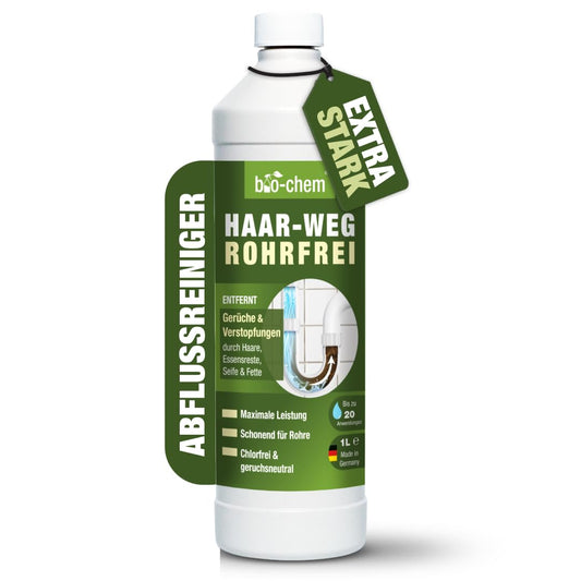 bio-chem Haar-Weg Abflussreiniger EXTRA STARK (1000ml) Made in Germany