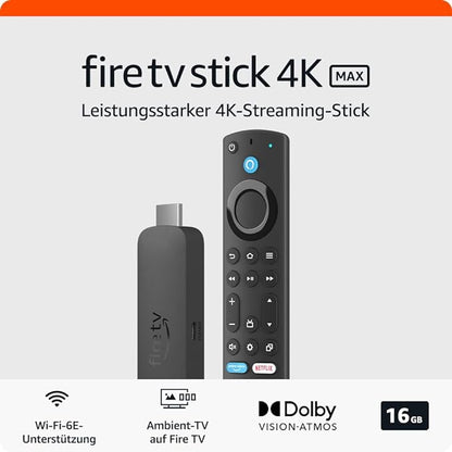 Amazon Fire TV Stick 4K Max | unterstützt Streaming über Wi-Fi 6E, Ambient-TV1