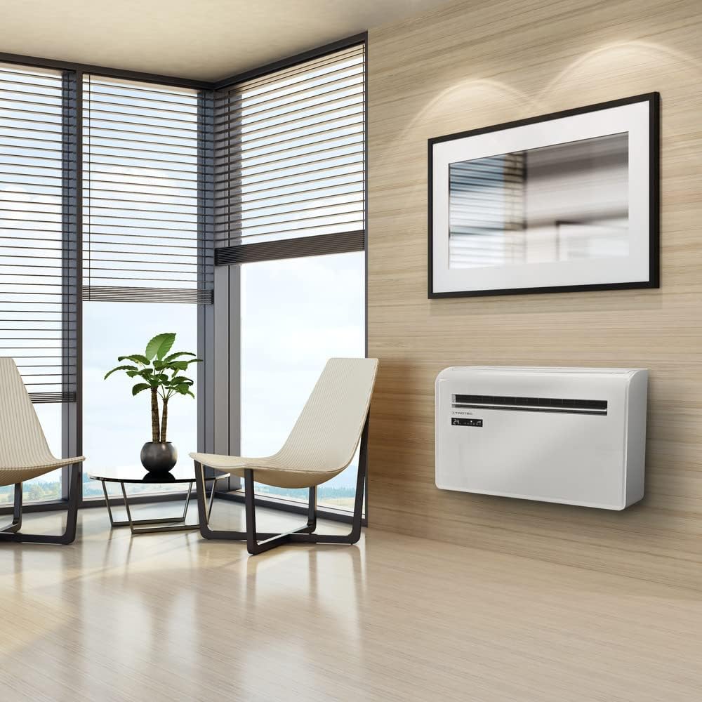 TROTEC Mobile Wall Air Conditioner (PAC-W 2200 S) with 4-in-1 Cooling, Heating, Ventilation: 8000 BTU