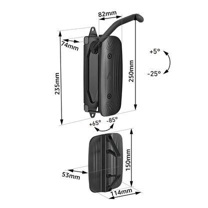 monTEK Schwenkbare Fahrrad Wandhalterung für die Garage | Hält bis zu 30kg (Schwarz)