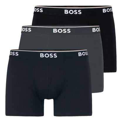 BOSS Herren Boxershorts (3er-Pack): Cotton Stretch, Logo-Bund