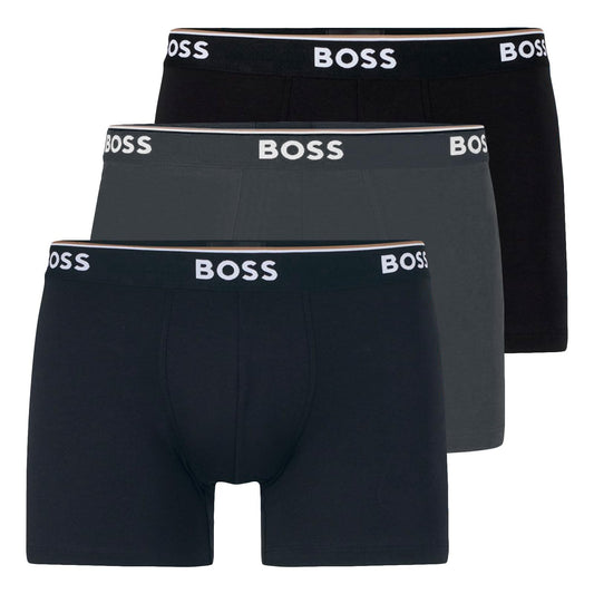 BOSS Herren Boxershorts (3er-Pack): Cotton Stretch, Logo-Bund