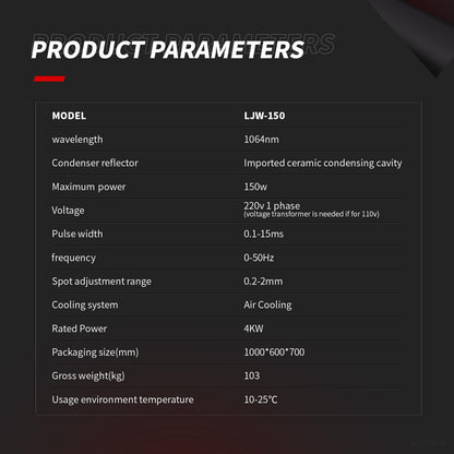 ZAC Laser Schmuck-Punktschweißgerät mit CCD (150W): 40 Joule