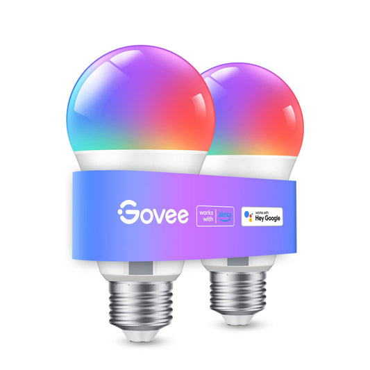 Govee Smart LED-Glühbirne E27 mit WLAN: Dimmbar, Sprachsteuerung (2 Stück)