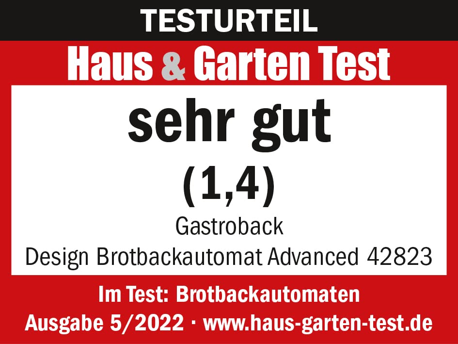 GASTROBACK Vollautomatisches Brotbackautomat Advance -  Brotbackmaschine | Timer-Funktion, Zutatenfach