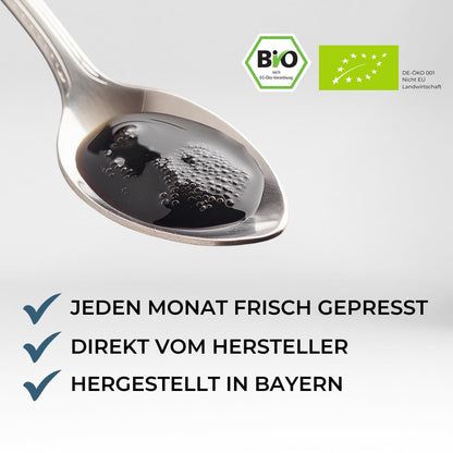 Nigela BIO Ägyptisches Schwarzkümmelöl (200ml) mit hohem Thymochinongehalt