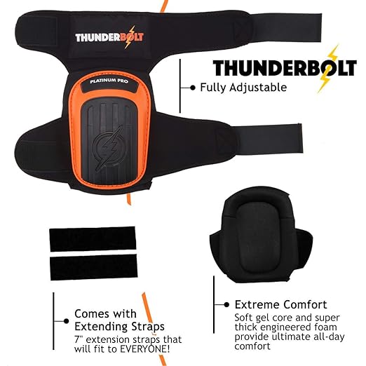 THUNDERBOLT Professioneller Knieschutz mit komfortablem Gelkissen 5