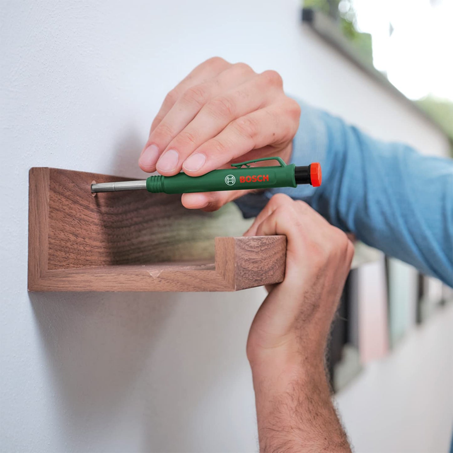 Bosch Home and Garden Tieflochmarker-Bleistift zum Markieren auf Stein, Holz, Papier