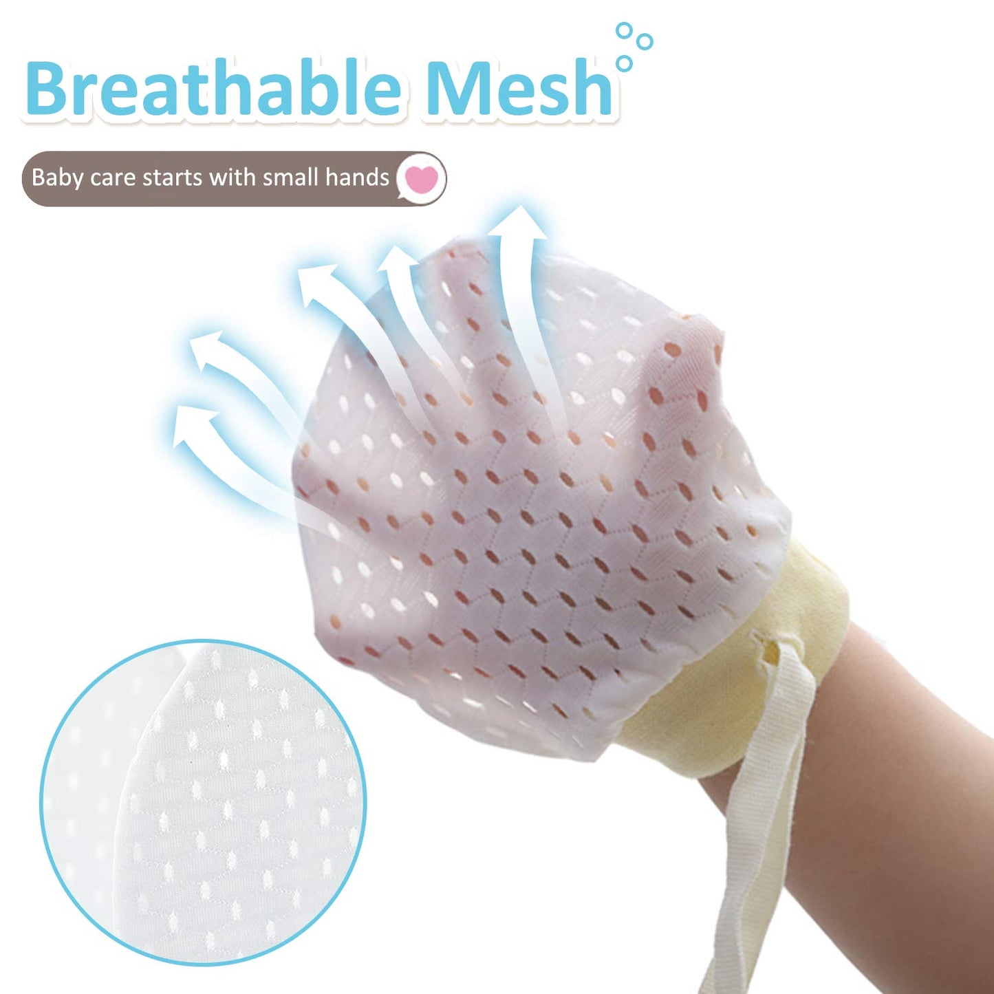 Baby-Neugeborenen Anti-Kratz-Handschuhe: 3er-Set in Unisex-Farben