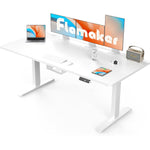 Flamaker Schreibtisch (160x80cm): Elektrisch Höhenverstellbar mit Memory Funktion in Weiß