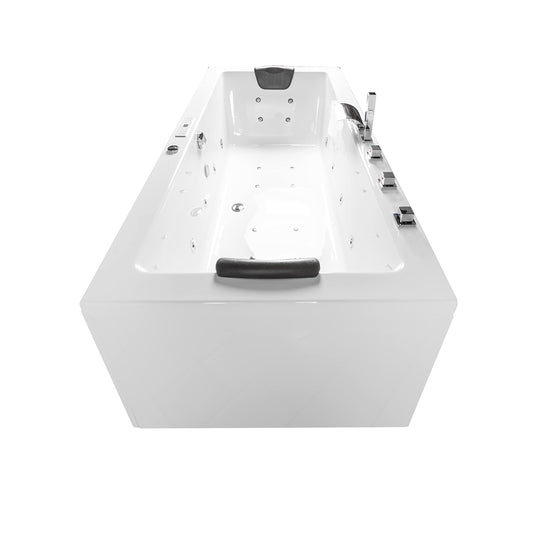 Basera® Premium Indoor-Whirlpool 'Naxos' mit 24 Massagedüsen: Heizung, LED, Touchpanel, Bluetooth