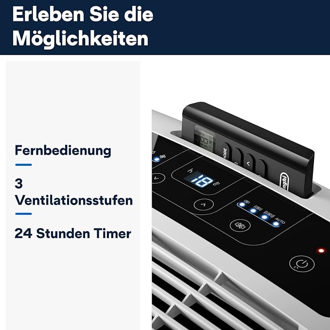 De'Longhi Pinguino PAC EM82 | Mobile Klimaanlage für Räume bis zu 80m³, 9.400 BTU, 2,4kW 3