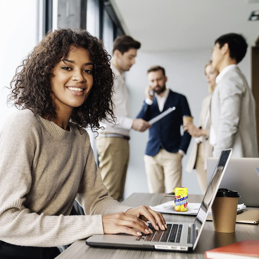 Mentos Kaugummi Full Fruit (6x 35 Stück) in drei Sorten mit Frucht-Geschmack & flüssiger Füllung