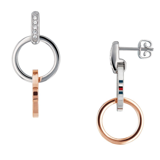 Tommy Hilfiger Jewelry Ohrhänger für Damen aus Edelstahl mit Kristallen