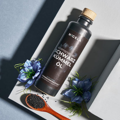Nigela BIO Ägyptisches Schwarzkümmelöl (200ml) mit hohem Thymochinongehalt