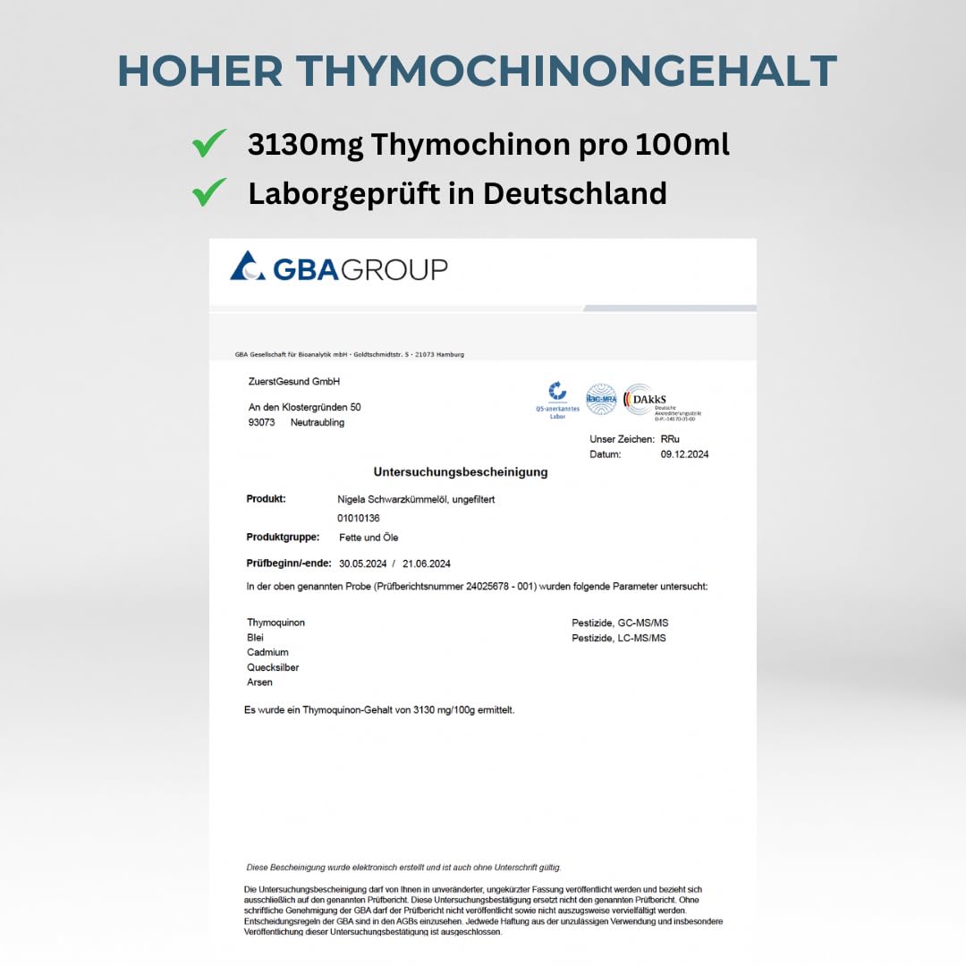 Nigela BIO Ägyptisches Schwarzkümmelöl (200ml) mit hohem Thymochinongehalt