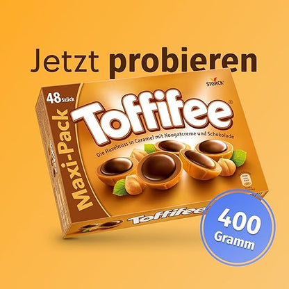 Toffifee: 400g Maxi-Pack | Haselnuss-Karamell mit Nougatcreme & Schoko