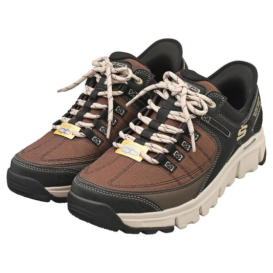 Skechers Slip-Ins Summits Herren Sneaker: Braunes Synthetisches Netzgewebe